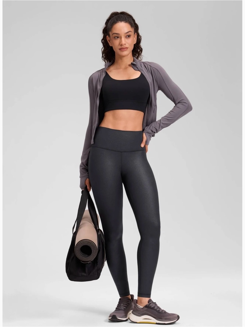 CRZ YOGA Black High-Rise Sculpting Leggings